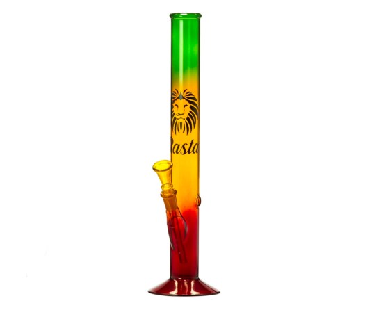 Rasta Lion Straight Bong 35 cm - Waterpijp-bong.nl