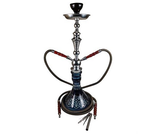 Sahbi Shisha Pattern Black 64 cm 2 slangen - Waterpijp-bong.nl