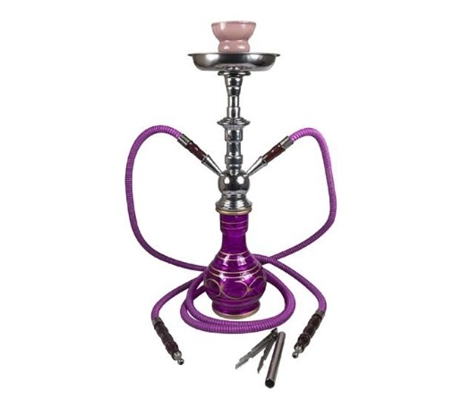 Sahbi Shisha Purple 47 cm - 2 slangen - Waterpijp-bong.nl