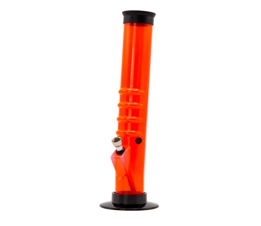 Slant Straight Grippy Acrylic Bong - Red