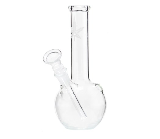 Small Leaf Bouncer Glass Bong 16cm - Waterpijp-bong.nl