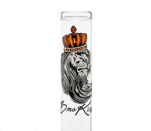 SmoKing Lion Glass Ice Bong 30 cm transparant - Waterpijp-bong.nl