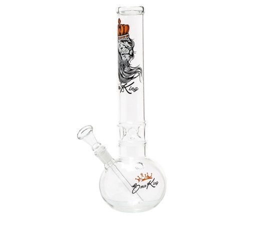 SmoKing Lion Glass Ice Bong 30 cm transparant - Waterpijp-bong.nl