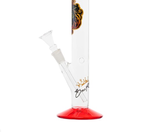 SmoKing Lion Straight Bong 28 cm rood - Waterpijp-bong.nl