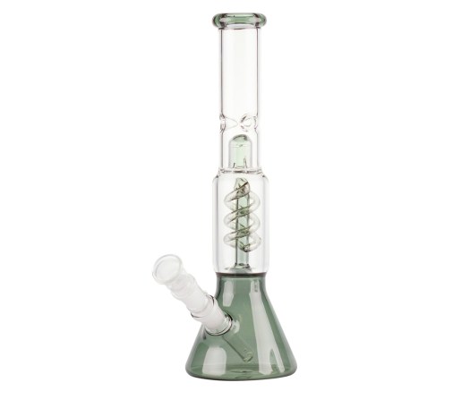 Smokey Black Spiral Perc Ice Bong