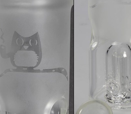 Smoking Owl Percolator Ice Bong Frost - Waterpijp-bong.nl