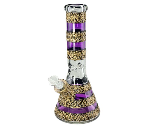 Steampunk Bronze Lila Beaker Ice Bong