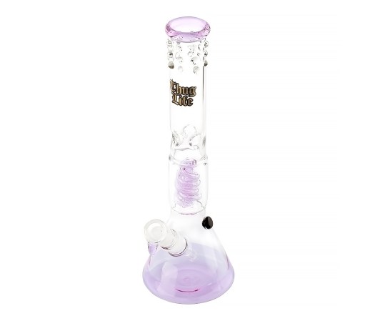 Thug Life Purple Percolator Beaker Bong