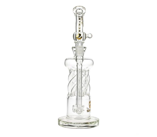 Tsunami Glass Twisted Showerhead Recycler Bong Clear - Waterpijp-bong.nl