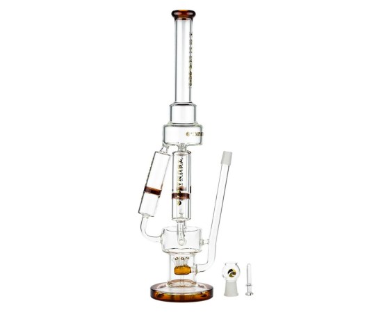 Tsunami Sprinkler Perc Quad HoneyComb Chamber Amber - Waterpijp-bong.nl