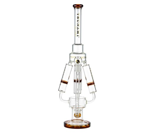 Tsunami Sprinkler Perc Quad HoneyComb Chamber Amber - Waterpijp-bong.nl