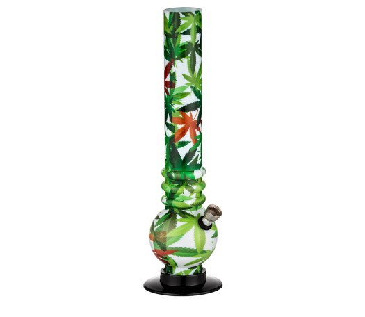 Weed Leaves Acryl Bong - 30 cm