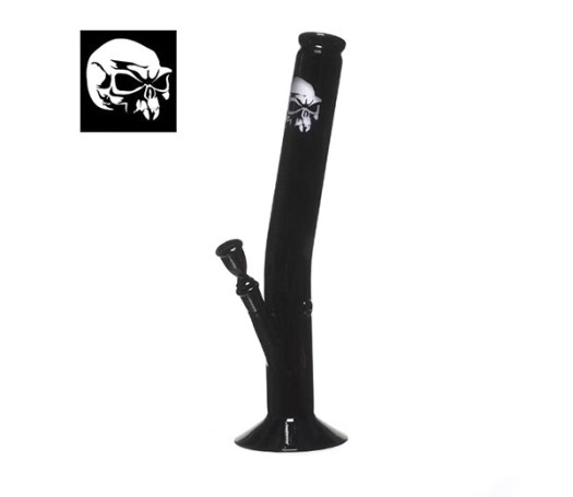 Black Art Glass Bong metTerror Skull