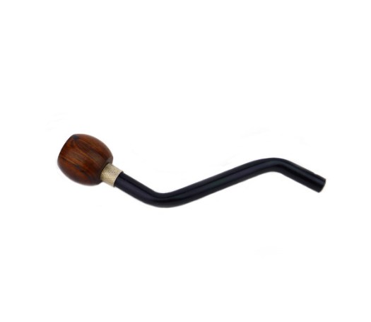 Chillum met houten kop voor bong