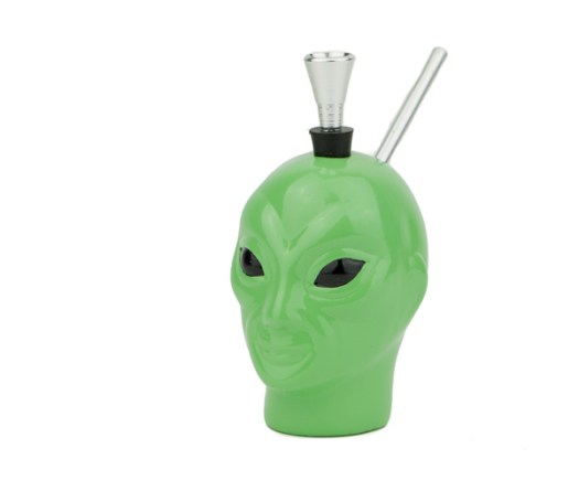 Green Alien keramische handpijp - www.waterpijp-bong.nl