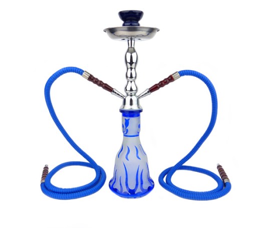 Junior Hookah Waterpijp Flame 2 slangen blauw