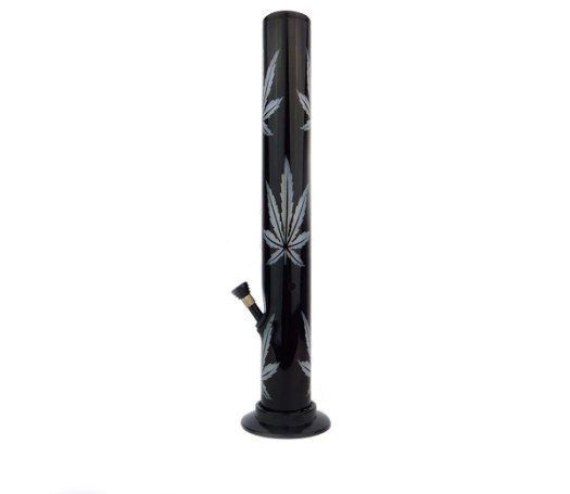 Multi Leaf Straight Acryl Bong black