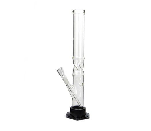 Plain Twist Glass Ice Bong 40cm