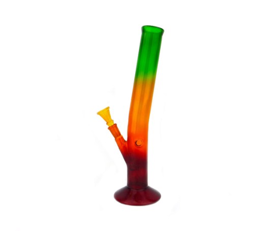 Rasta Glas Bong 33 cm groen oranje rood