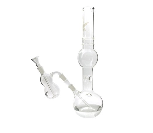 Sand Leaf Boxed Glass Bong + precooler