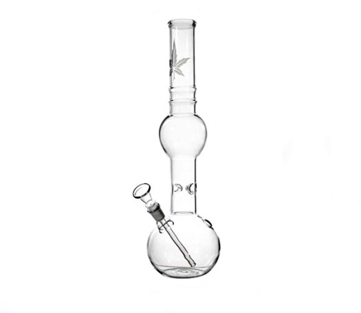 Sand Leaf Glass Ice Bong transparant