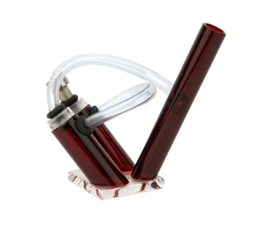 Slantwise Acryl Pipe donker rood - www.waterpijp-bong.nl