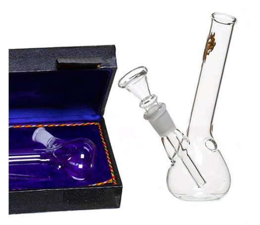 Tribal Glass Bong in Box transparant