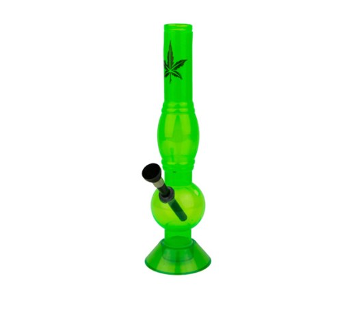 Weed Shaping Acryl Bong 26cm groen - www.waterpijp-bong.nl