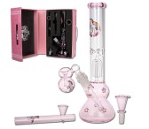 Boxed Black Leaf Bitch Bong - Roze