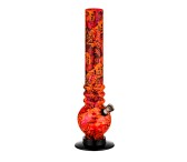 Red Orange Skull Graffiti Bong - 30 cm