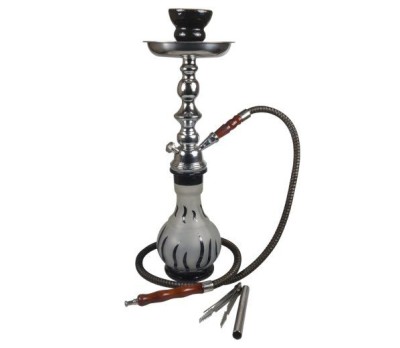 Sahbi Flame Shisha Black 41 cm - One Hose