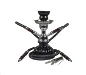 Sahbi Pumpkin Shisha Black 24 cm  - 2 slangen